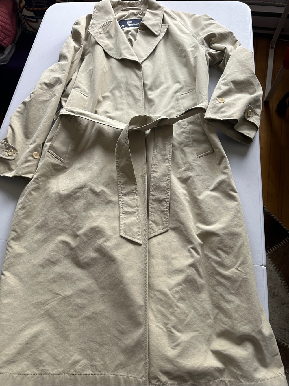 UNISEX Aquascutum London trench coat Classic Tan Finish